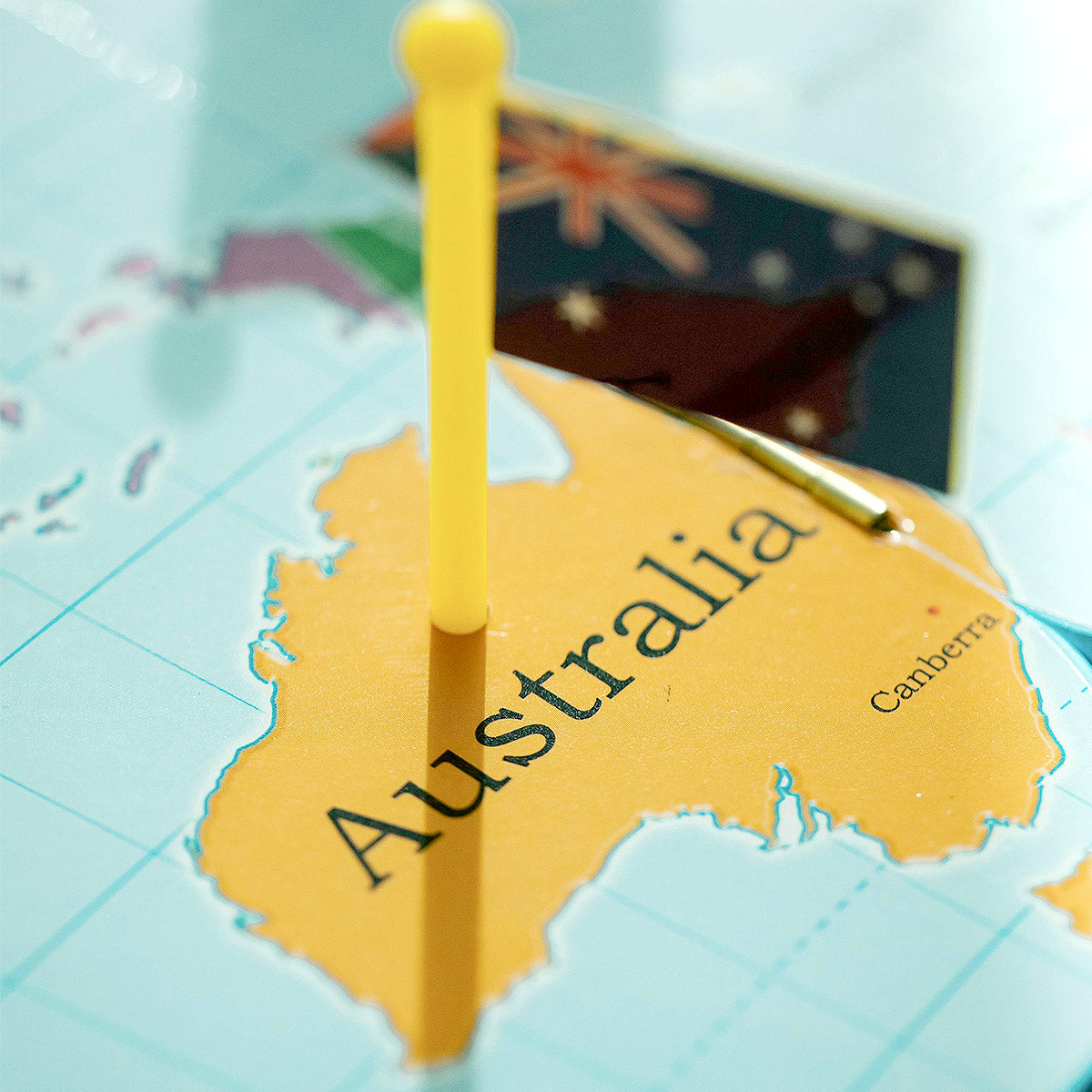 Map of Australia and Flag
