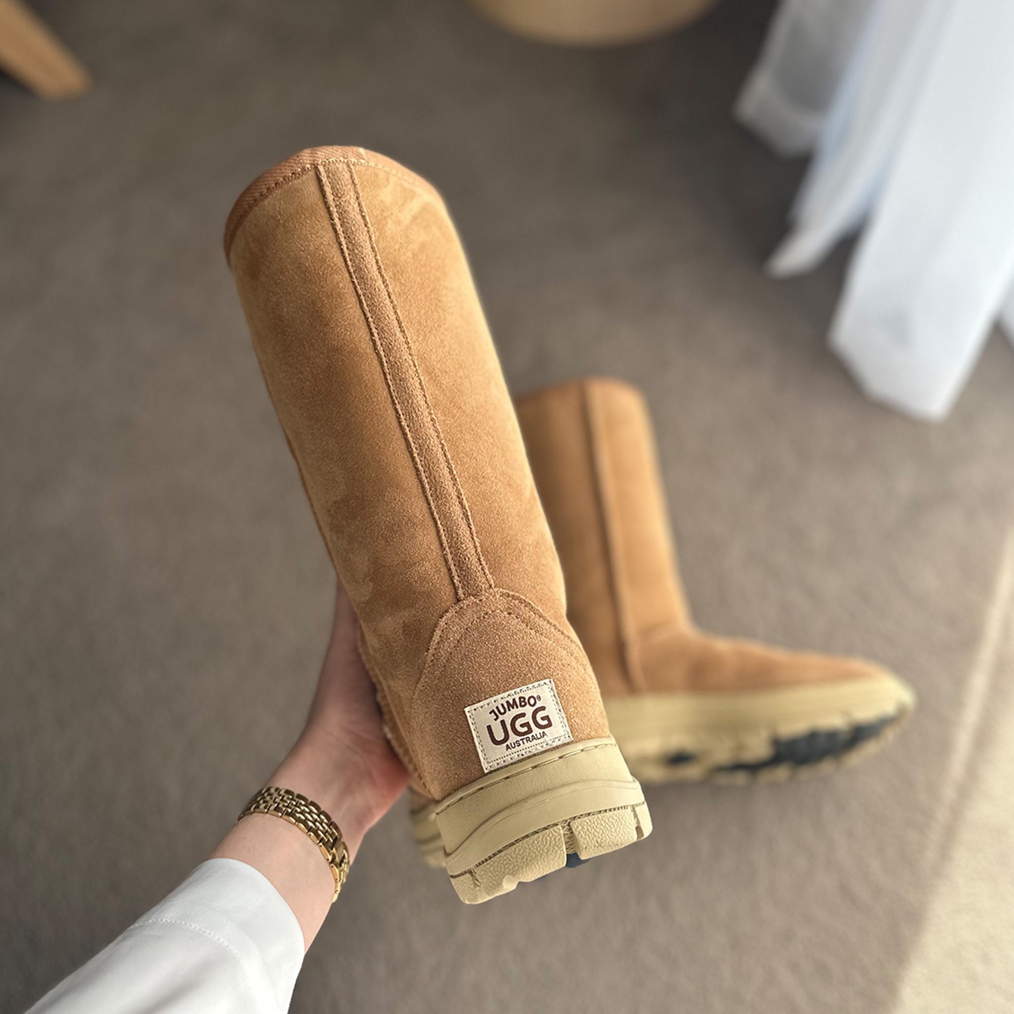 chestnut UGG Tall boots newly repaired