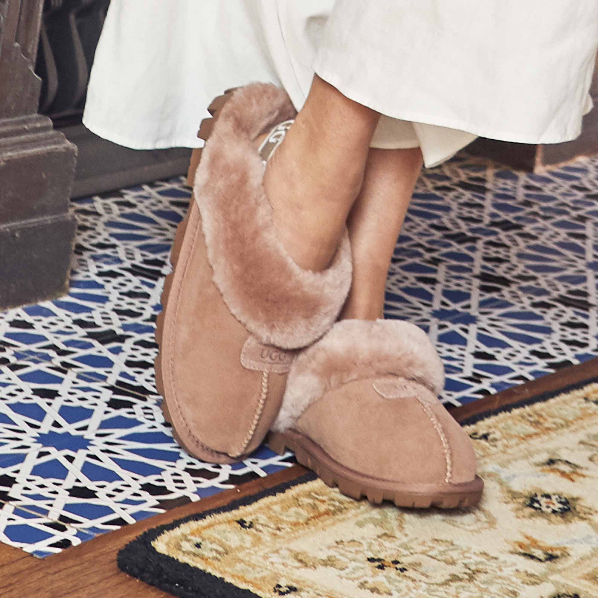 colour dawn pink UGG fluffs that is one of colour trend this year 2025