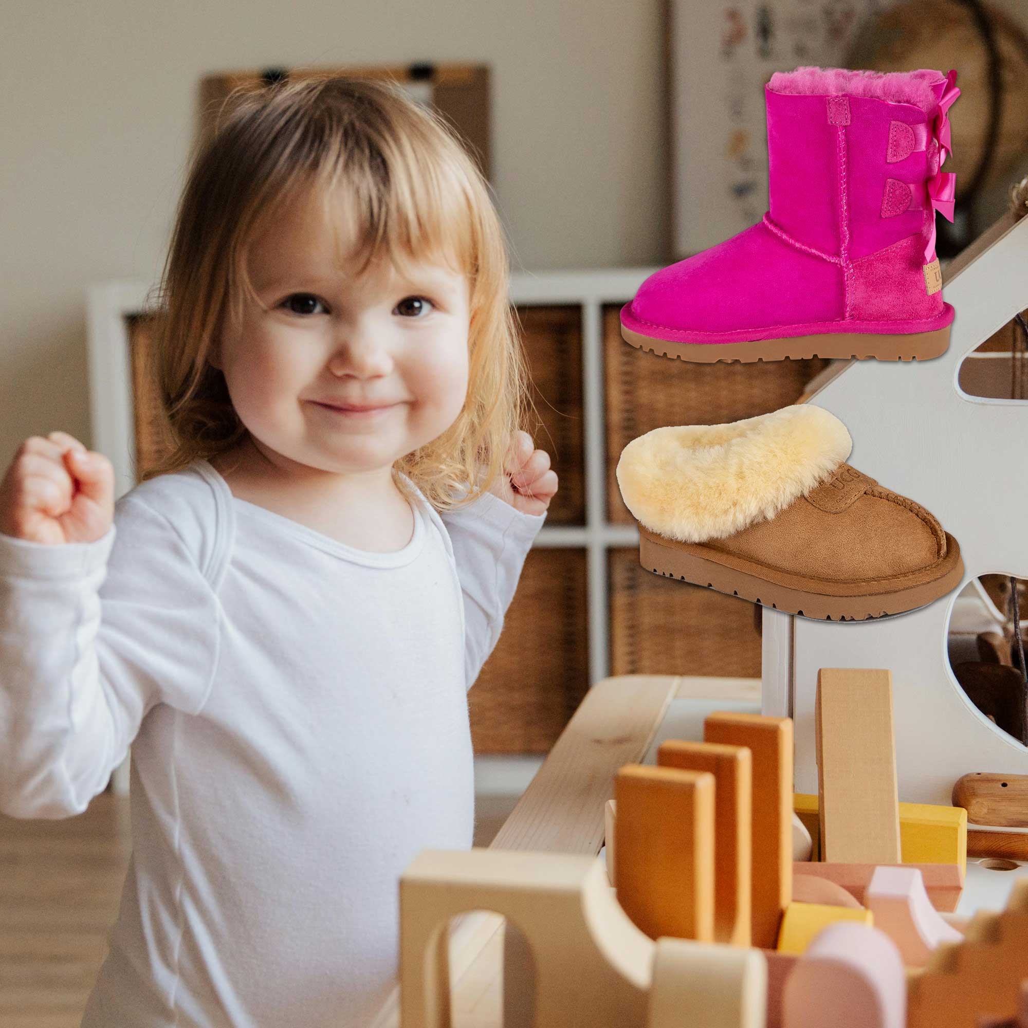 toddler wearing UGG boots