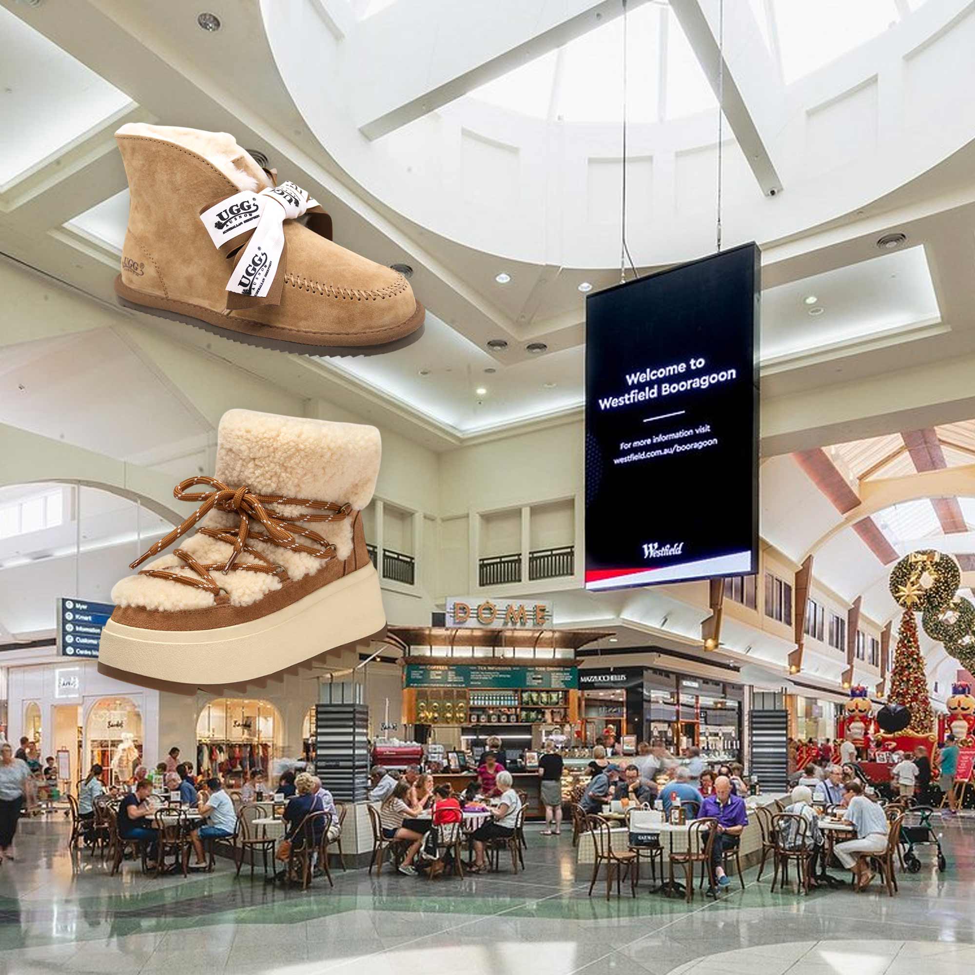 UGG Originals store at Booragoon featuring two UGG platforms