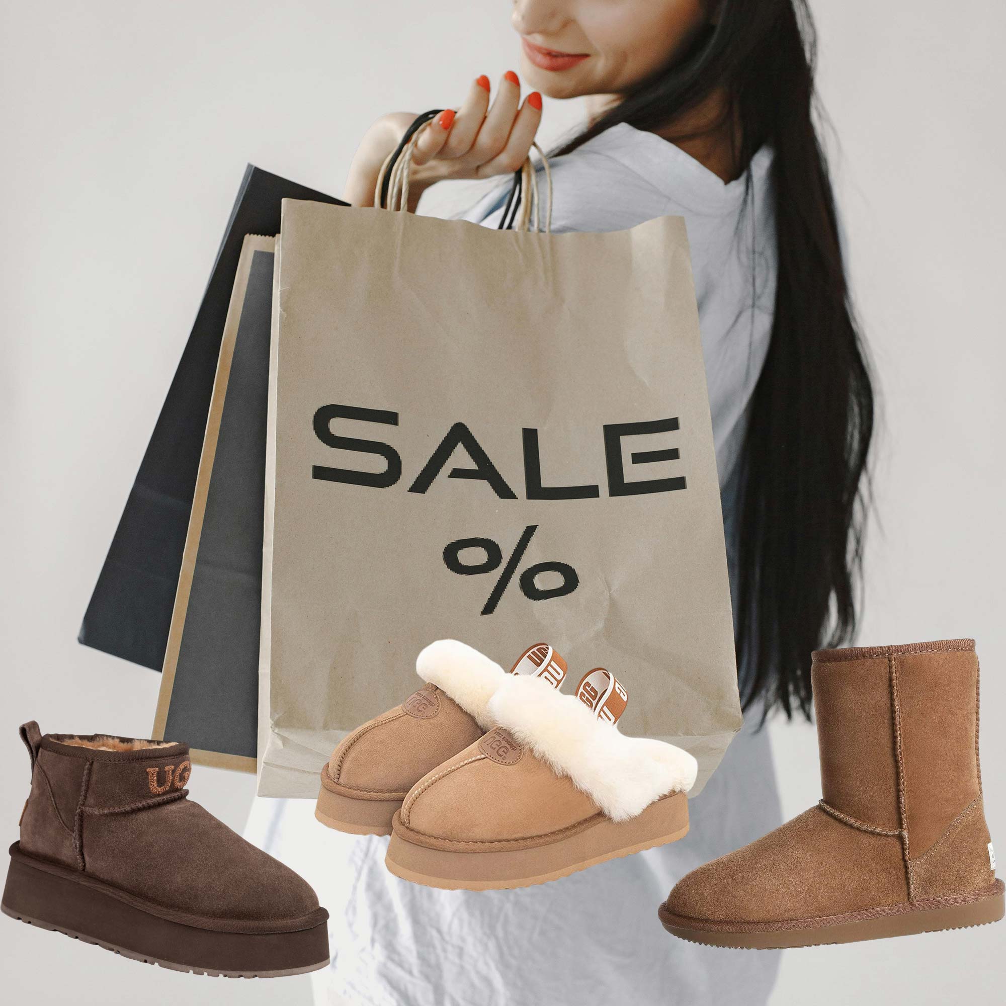 woman-holding-her-shopping-bags-with-uggs-for-women-uggs-sale