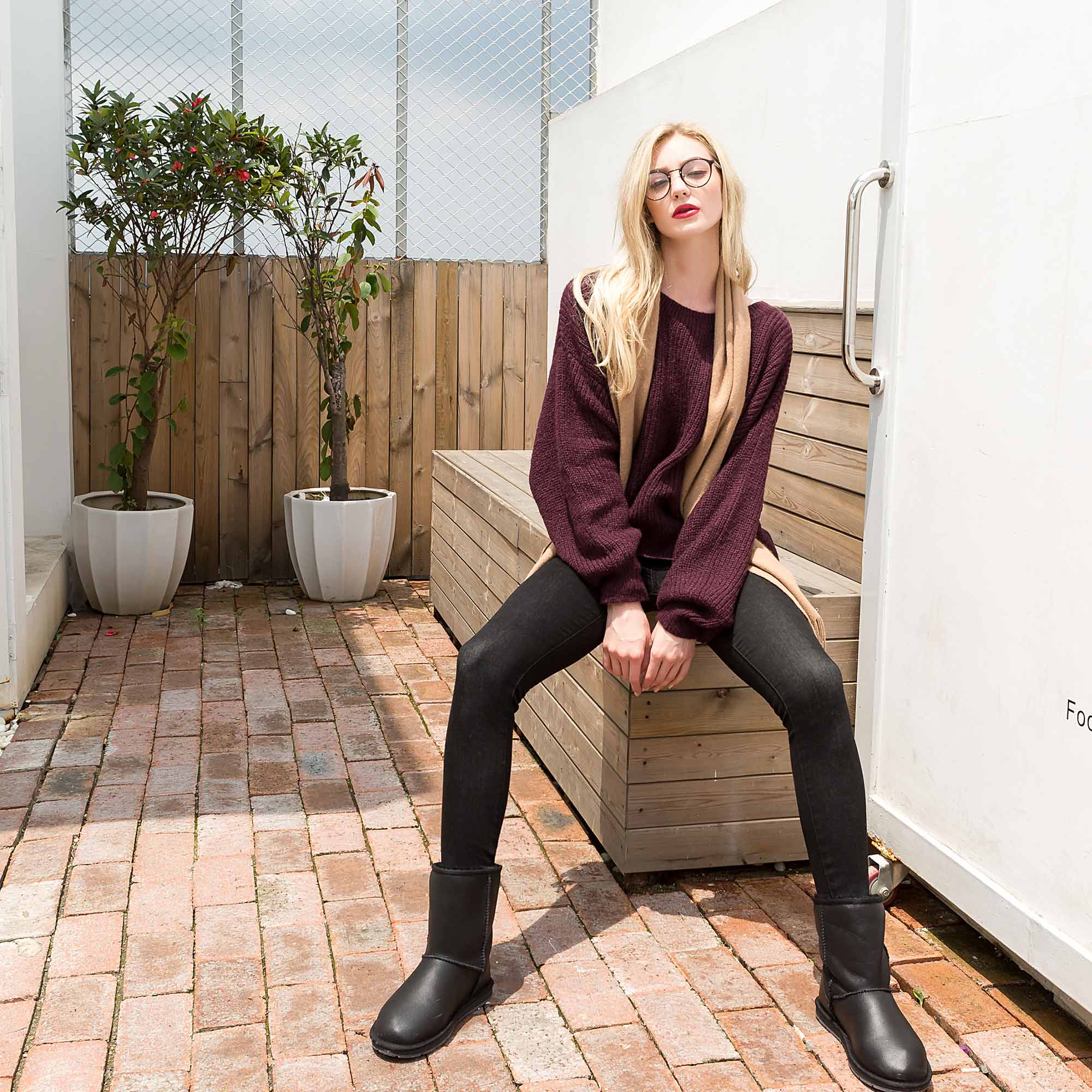 woman ready to go with sporty UGGs