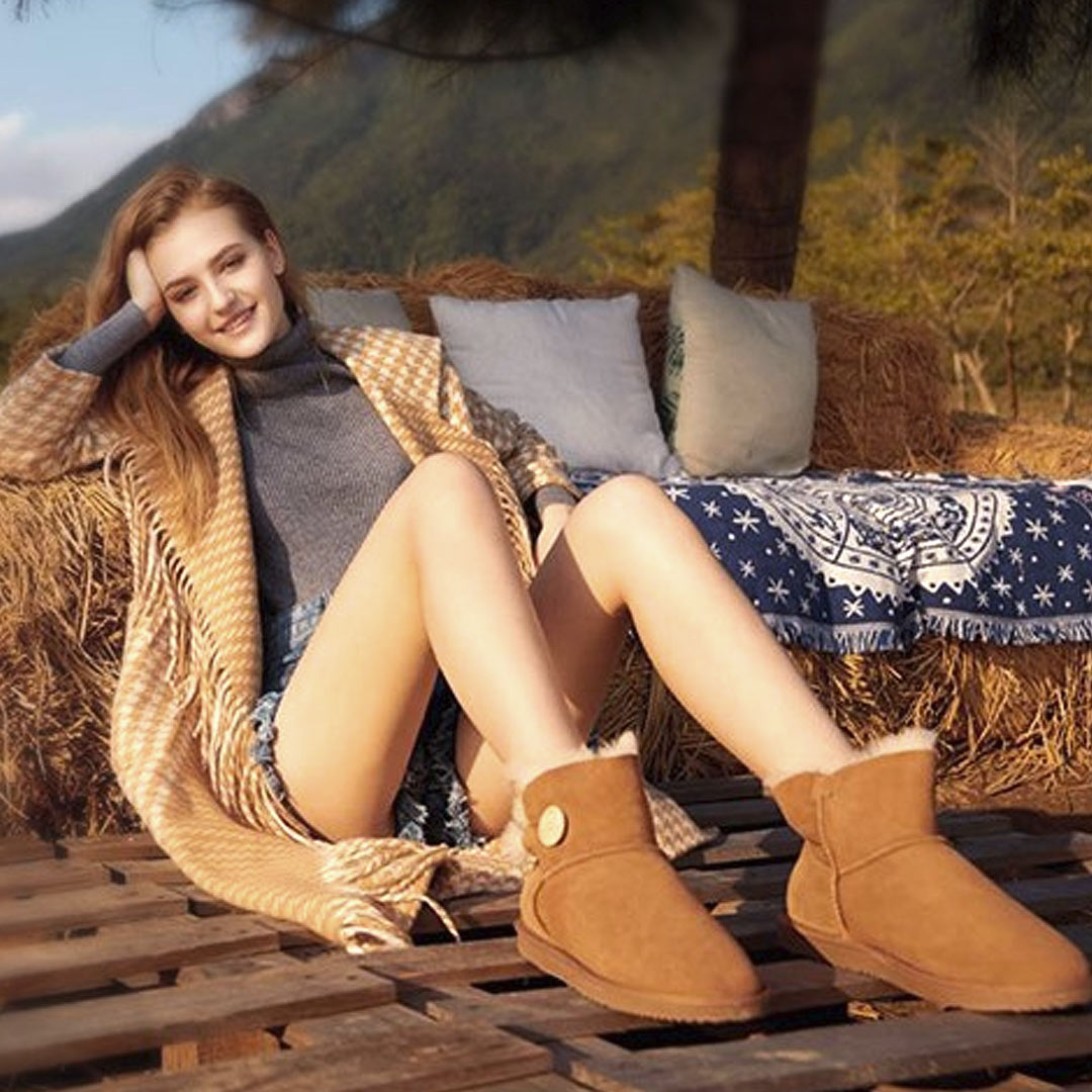 Woman Wearing UGG Boots at Australian Farm House