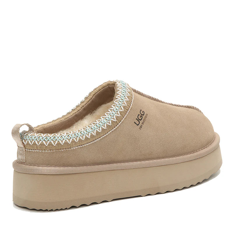 Platinum Tassie Platform Ugg Slippers