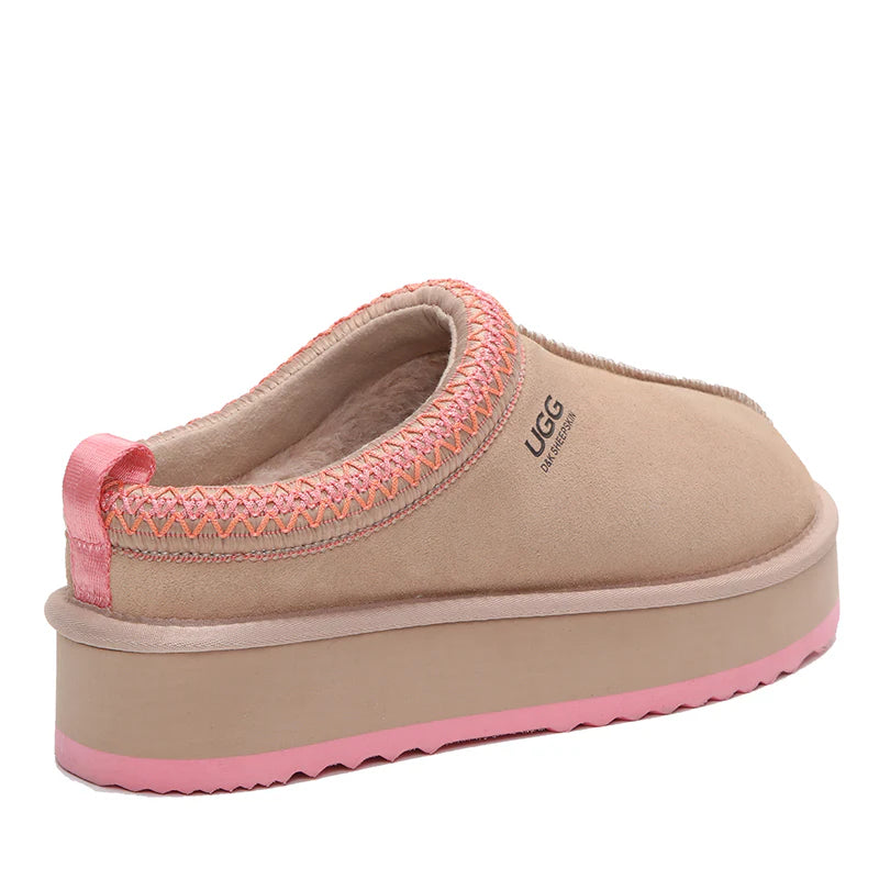 Platinum Tassie Platform Ugg Slippers