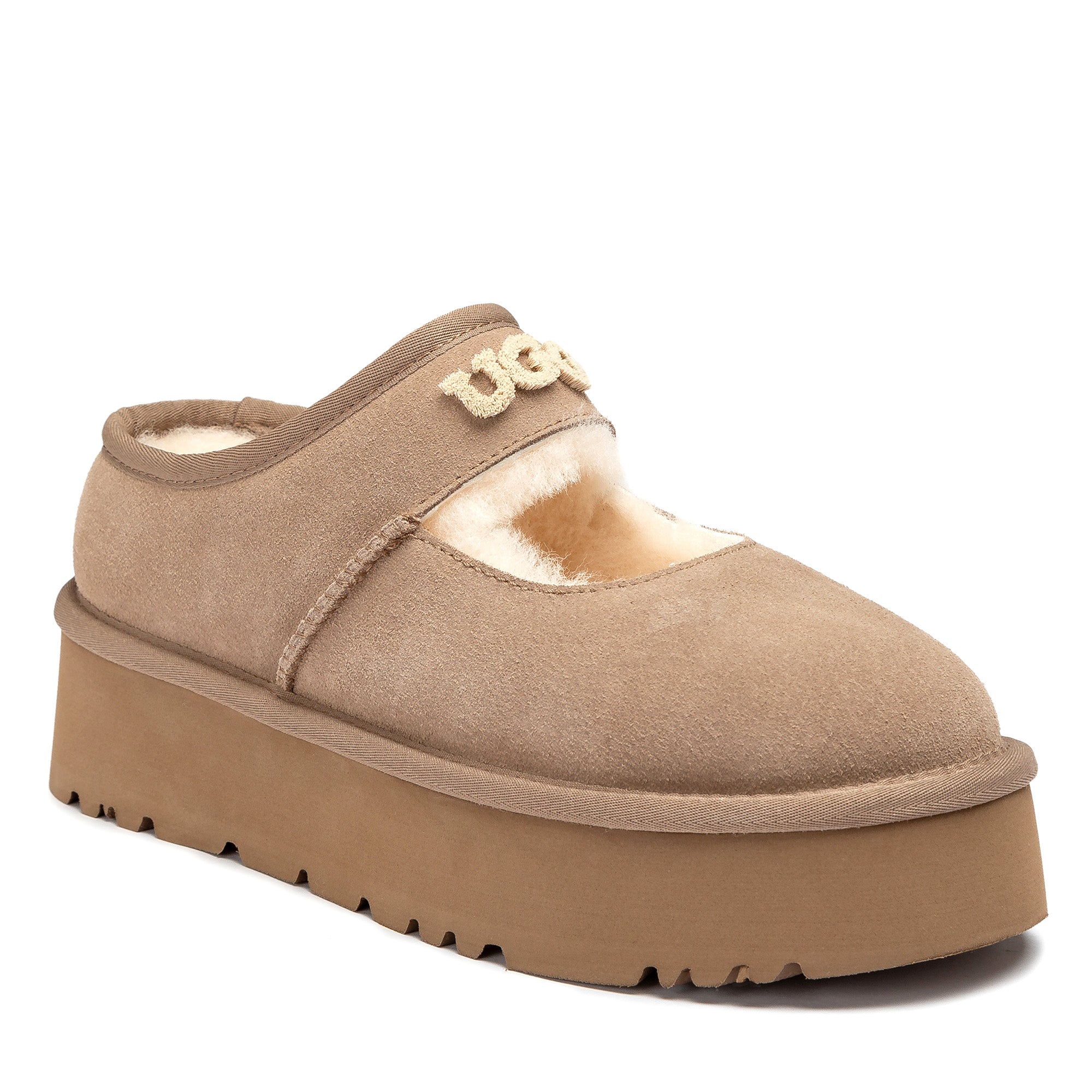 UGG Jaze Logo Platform Slippers