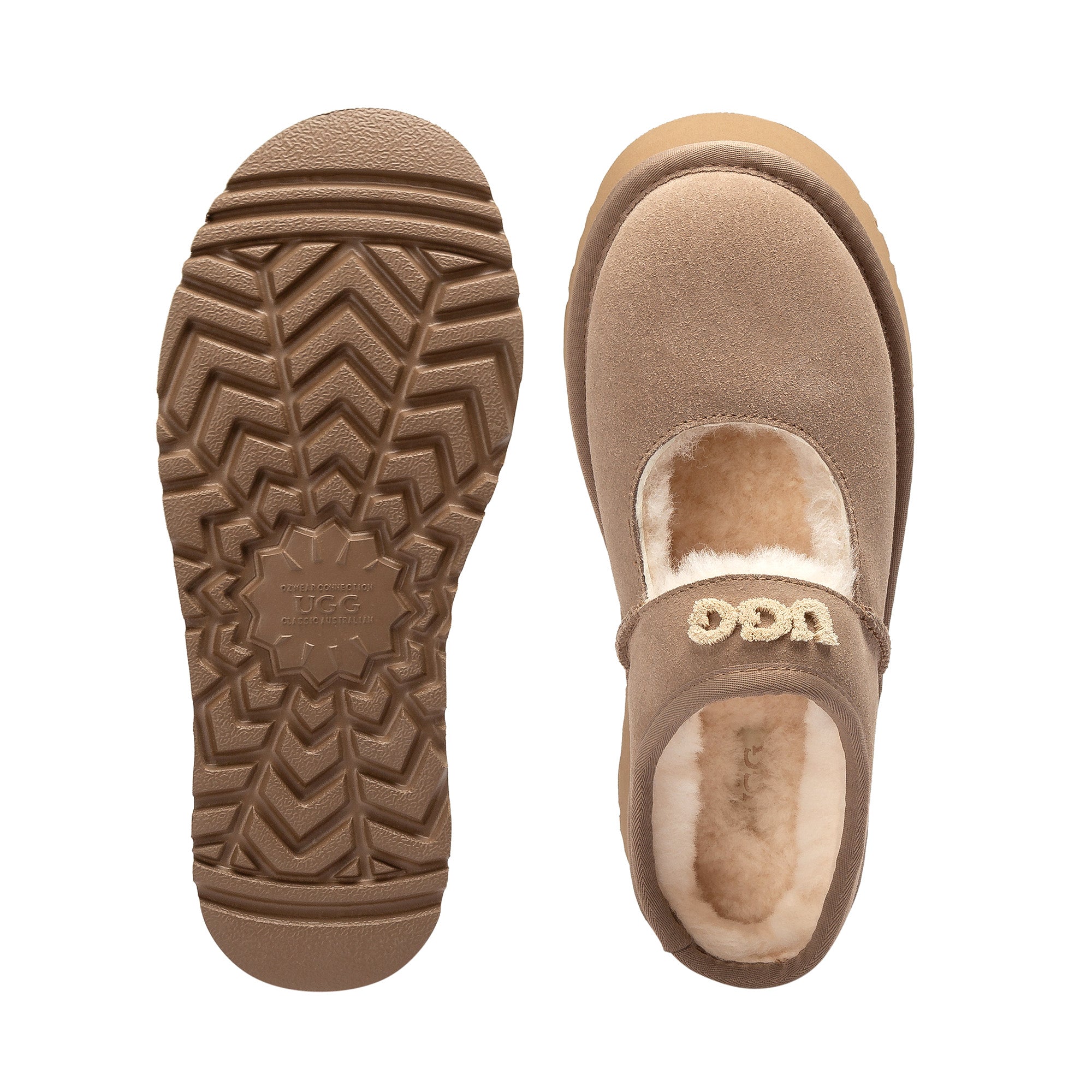 UGG Jaze Logo Platform Slippers