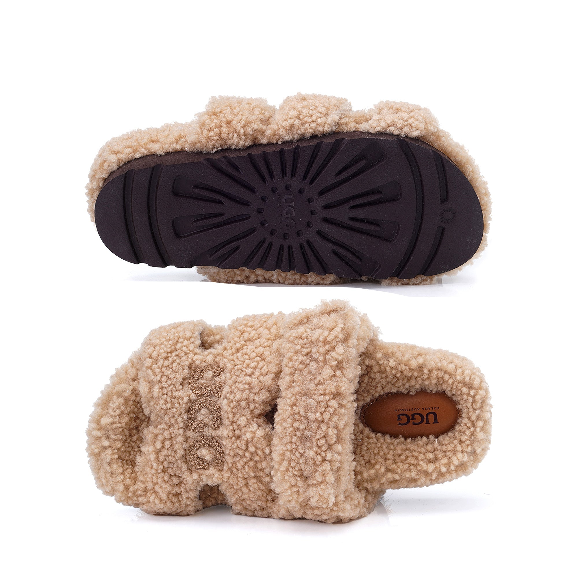 Estela Logo Shearling Ugg Slippers