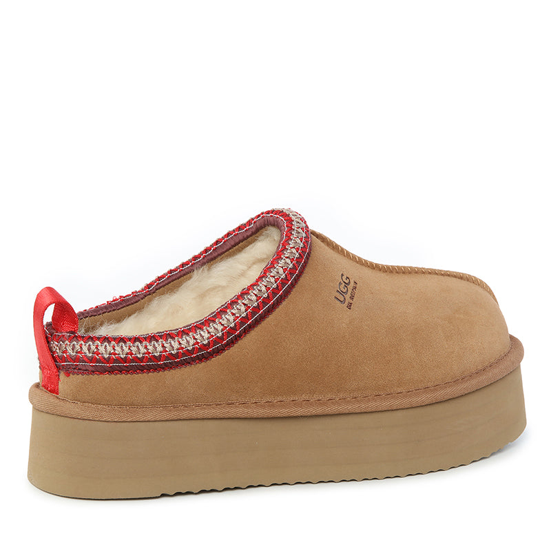 Platinum Tass Platform Ugg Slippers