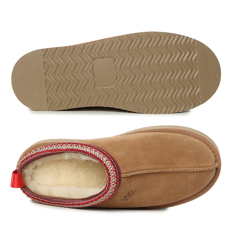 Platinum Tass Platform Ugg Slippers