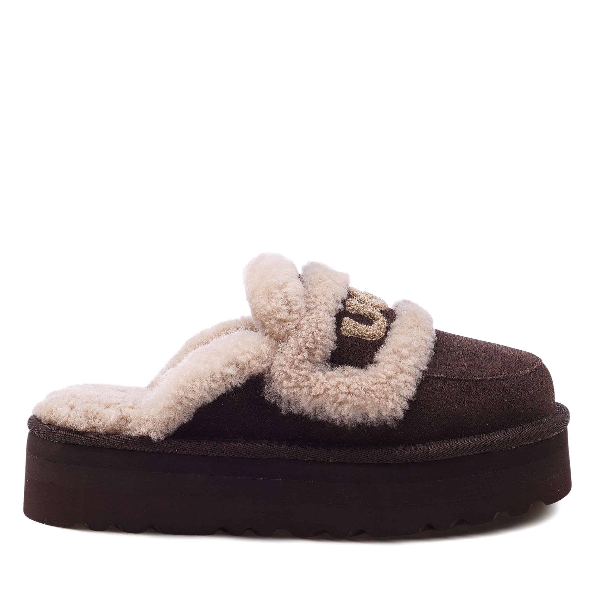 Logo Shearling Platform Uggs (DETACHABLE FEATURE)