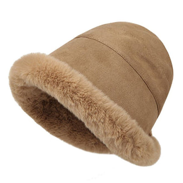 Fluffy Warm Suede Bucket Hat