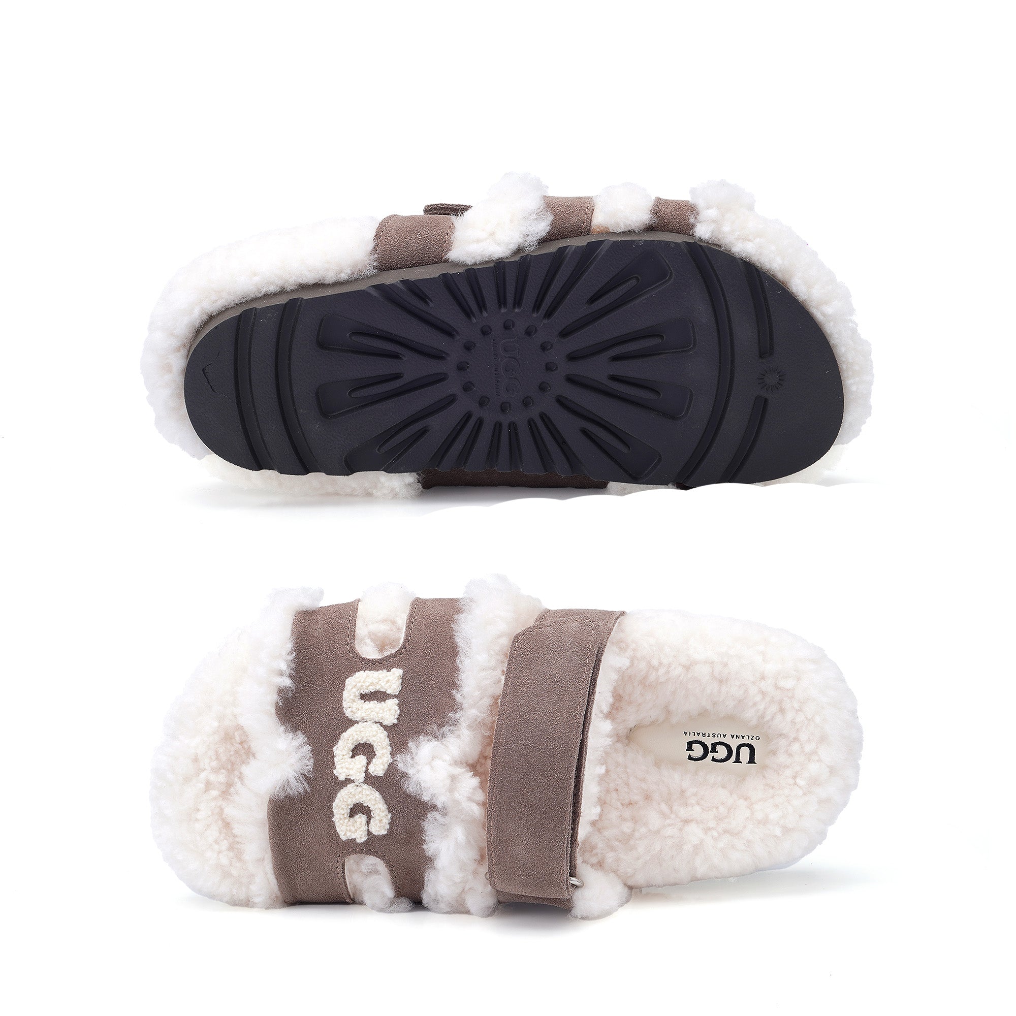 Estela Logo Shearling Ugg Slippers