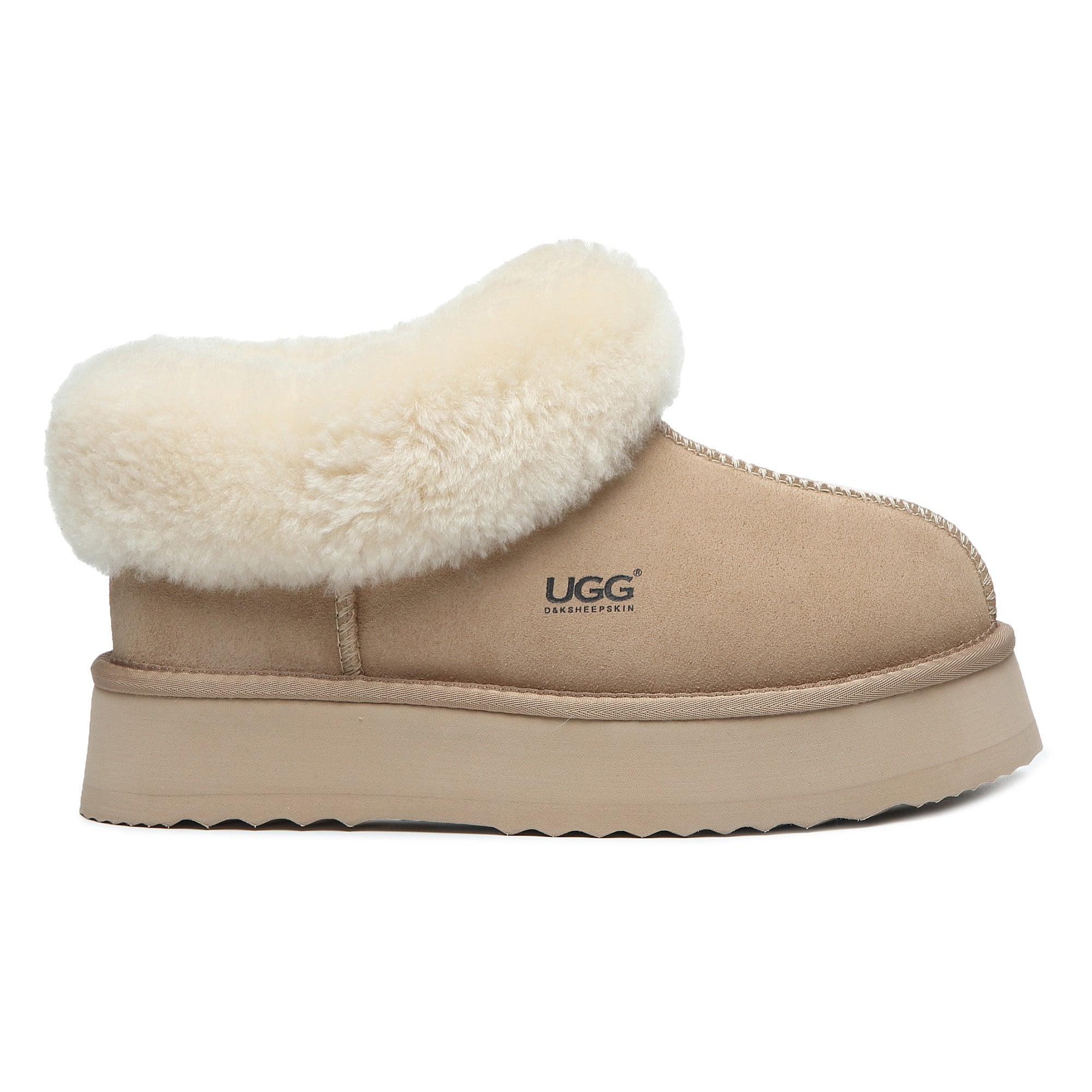 Platinum Platform Ugg Slippers