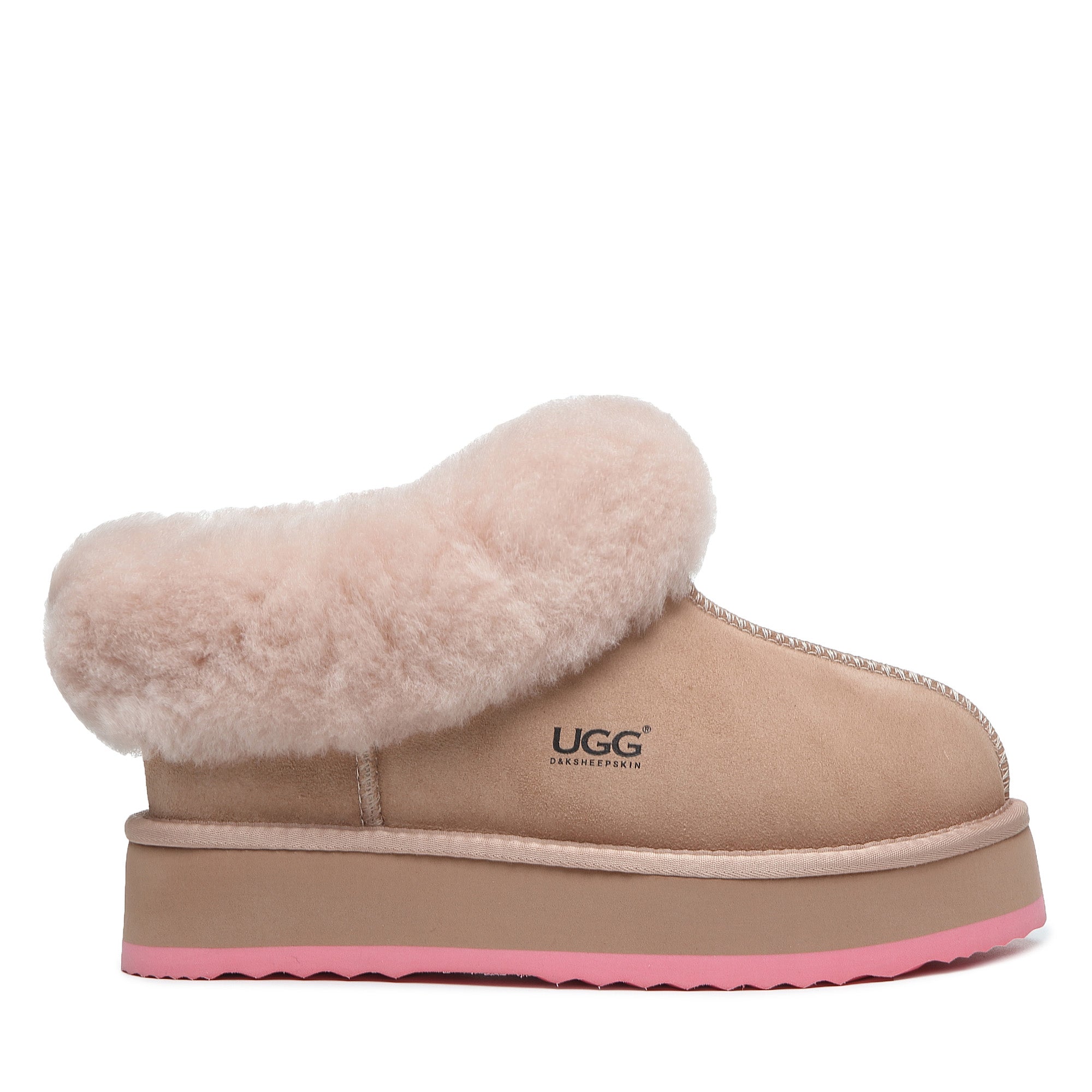 Platinum Platform Ugg Slippers