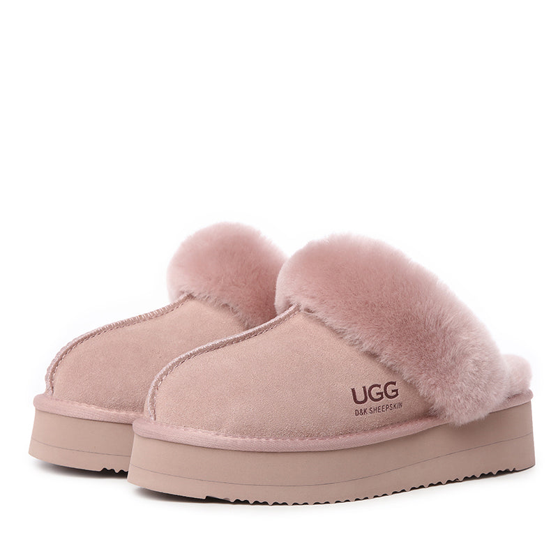 Platinum Platform Scuff Uggs