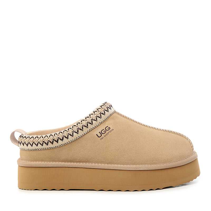 Platinum Tassie Platform Ugg Slippers