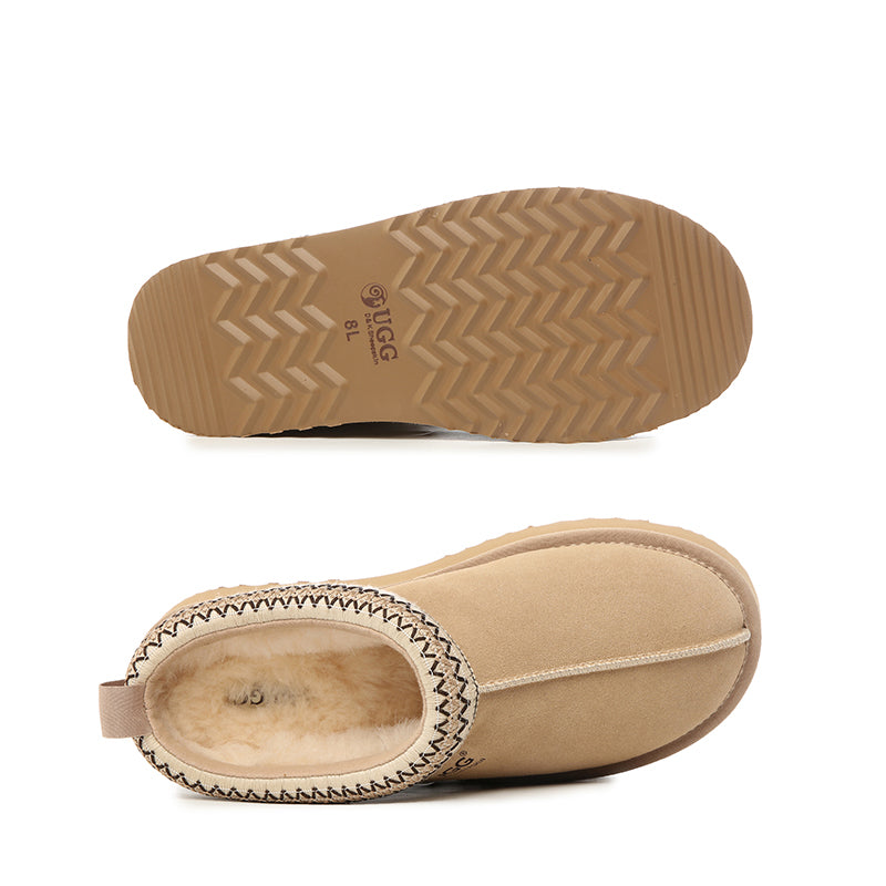 Platinum Tassie Platform Ugg Slippers