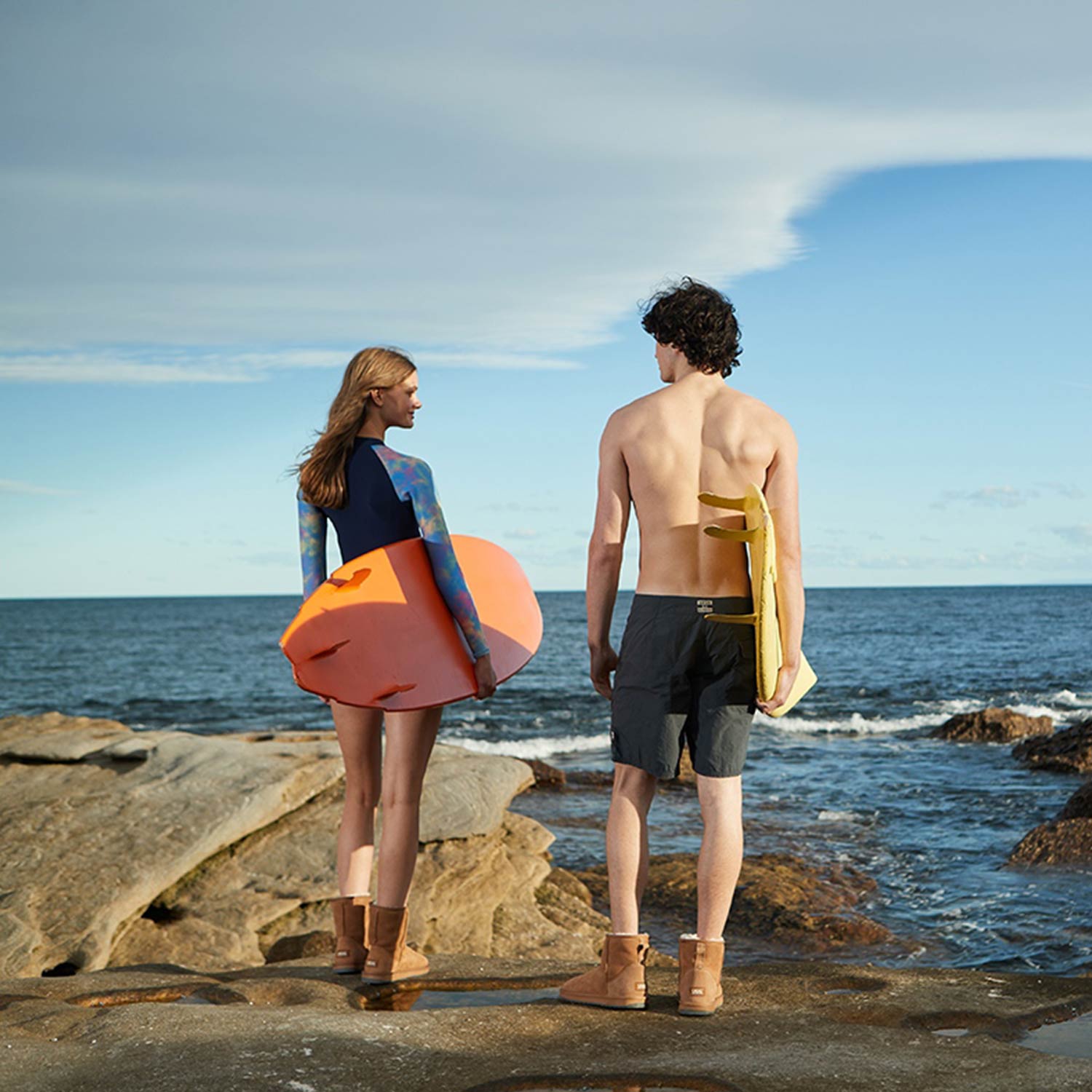 Australian Models Wearing UGG Boots Beachside