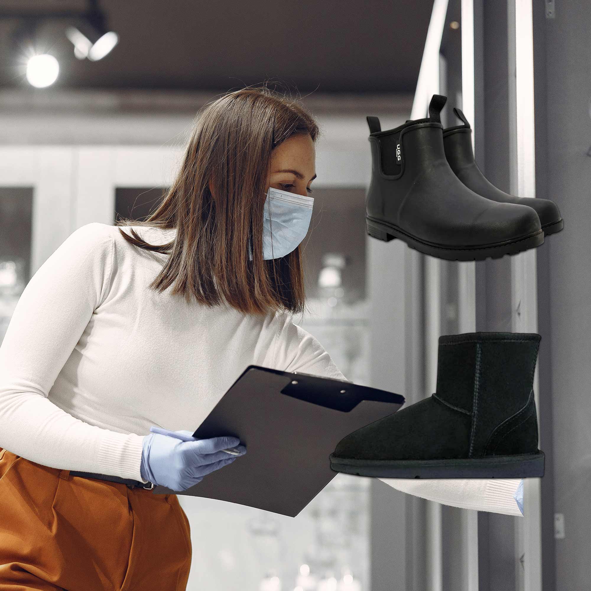 UGG Footwear in Cold-Room Warehouse Workplace