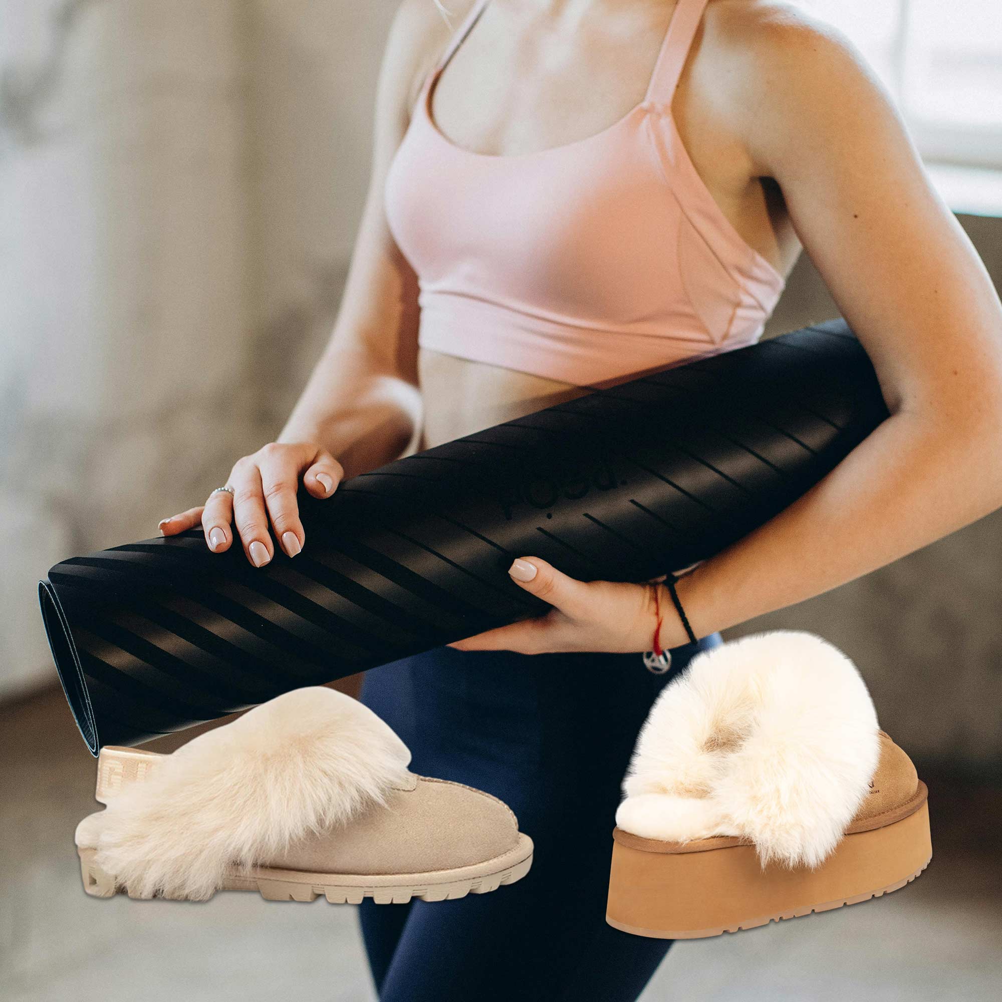 How to Style UGG Fluffs with Activewear