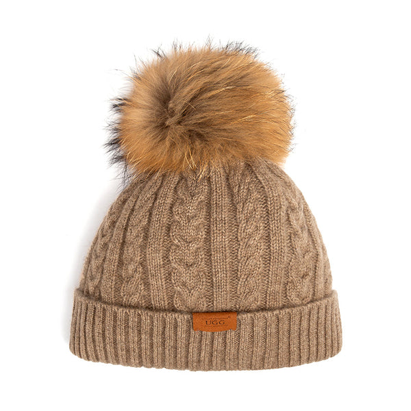 UGG Pure CASHMERE Beanie - Detachable PomPom