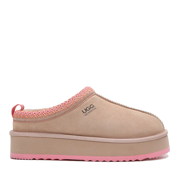 Platinum Tassie Platform Ugg Slippers