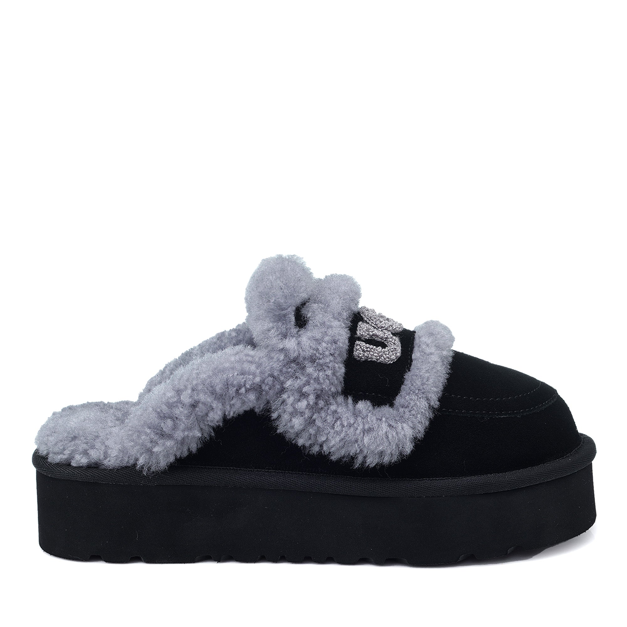 Logo Shearling Platform Uggs (DETACHABLE FEATURE)