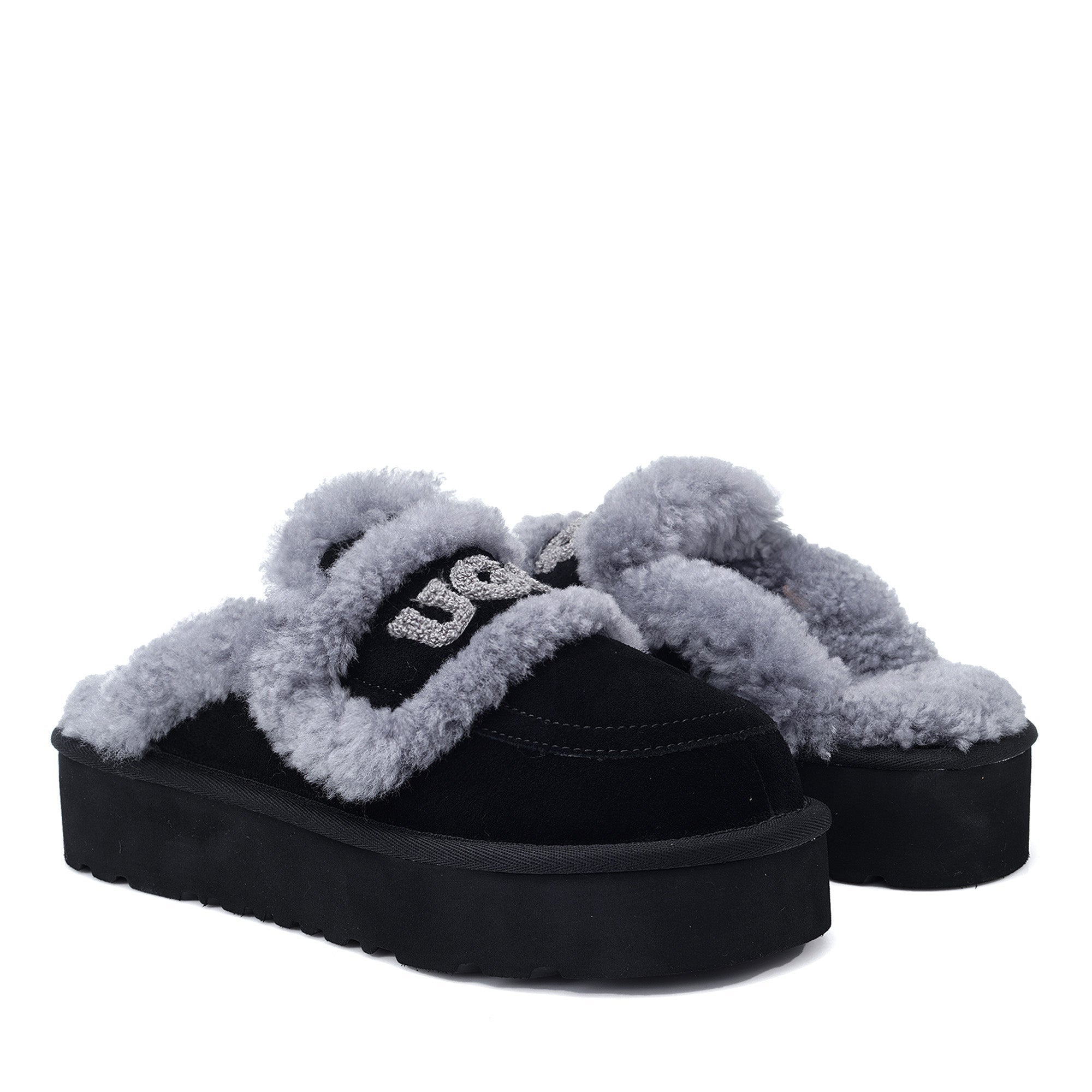 Logo Shearling Platform Uggs (DETACHABLE FEATURE)