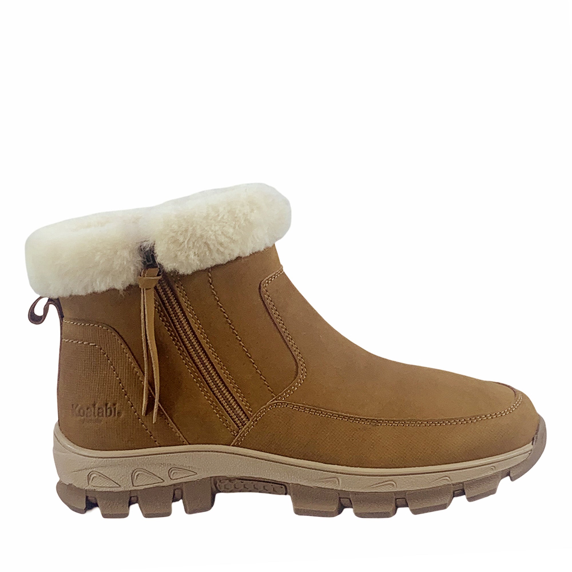 Evelyn Zip Fluffy Boots