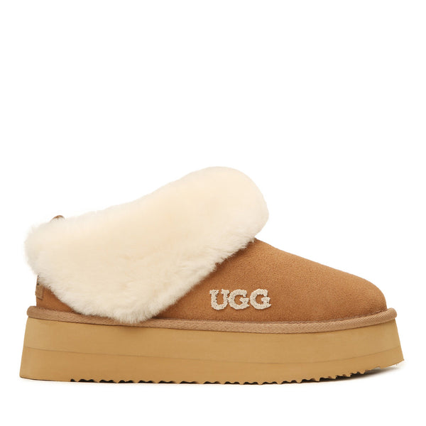 Fluffy Platform Ugg Slippers