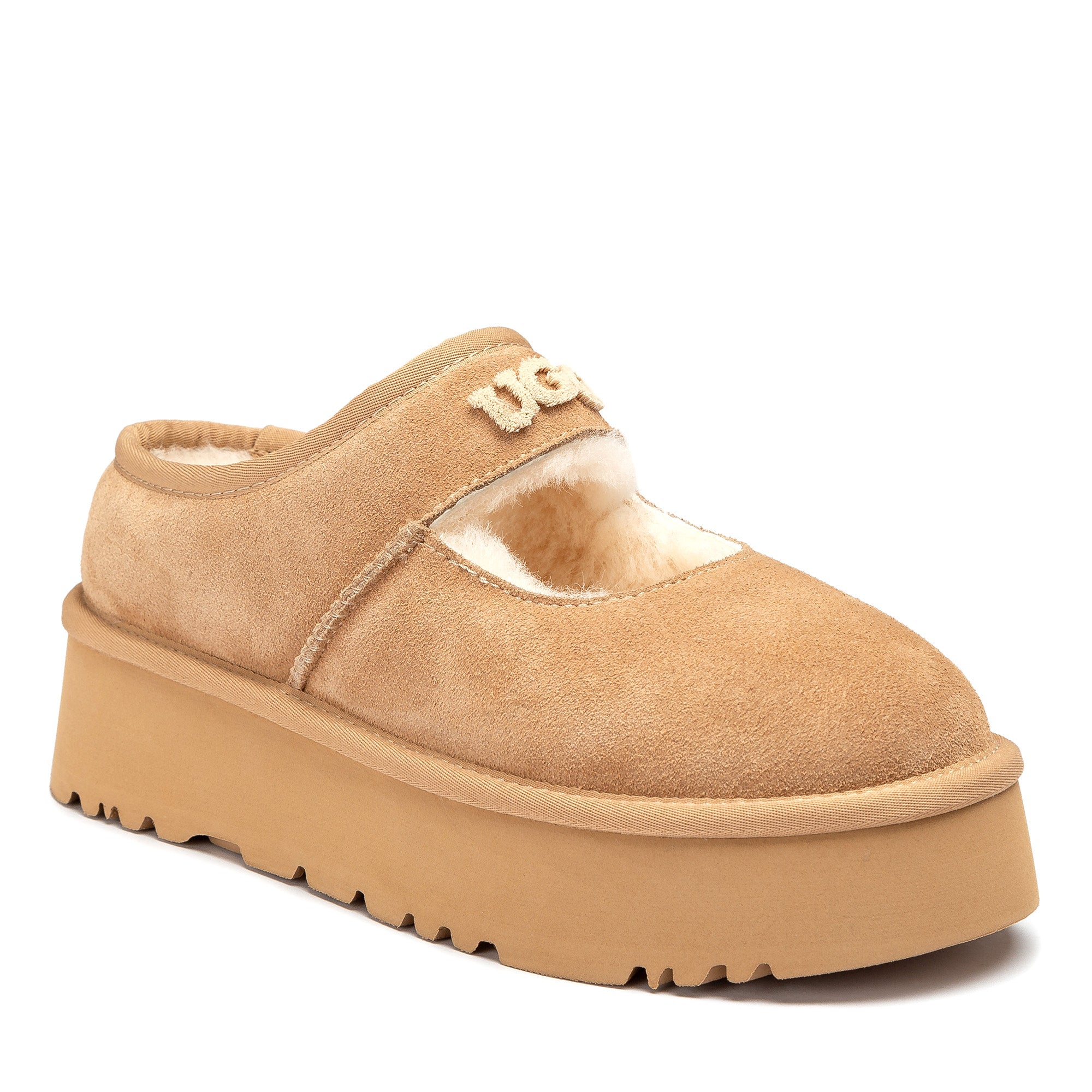 UGG Jaze Logo Platform Slippers