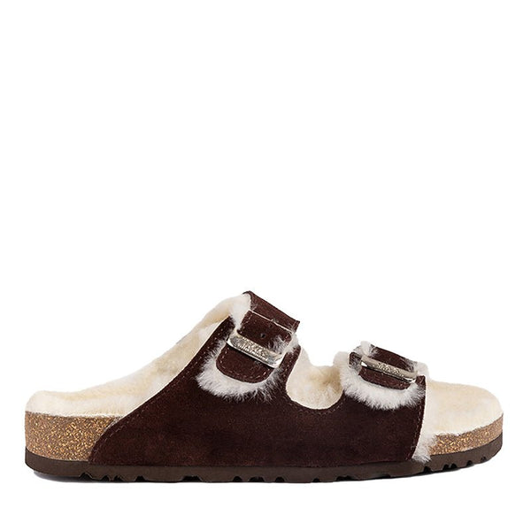 UGG Collins Shearling Buckled Sandals