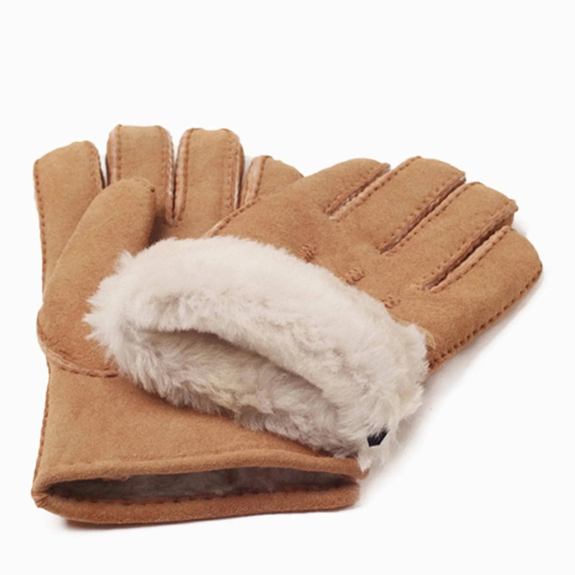 Mens leather sheepskin gloves sales